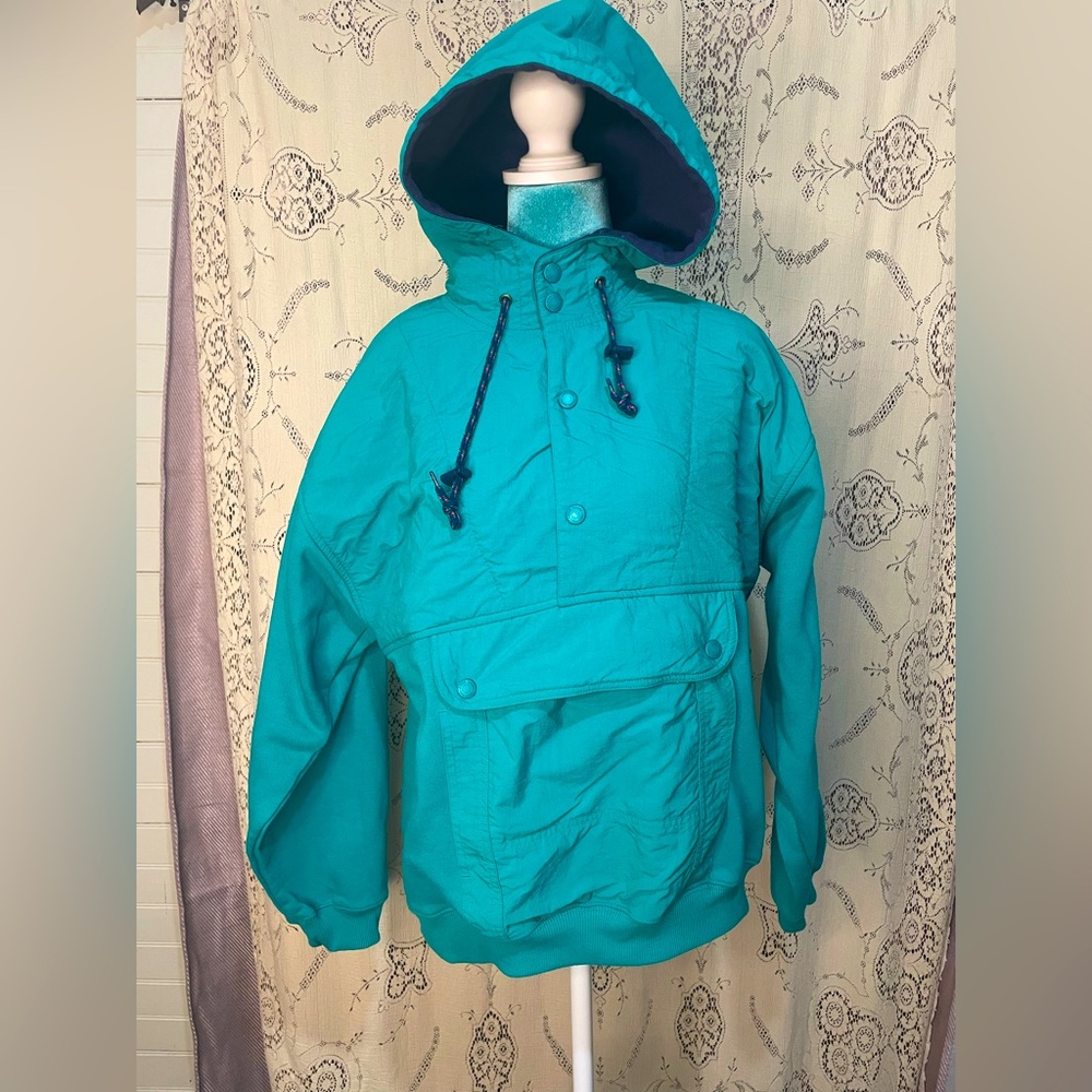 Eddie Bauer: vintage RARE 90s hooded fleece